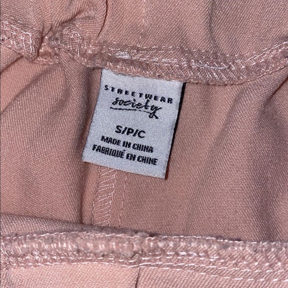 ✿ pink tie up shorts (society streetwear) ✿ - Picture 3 of 3